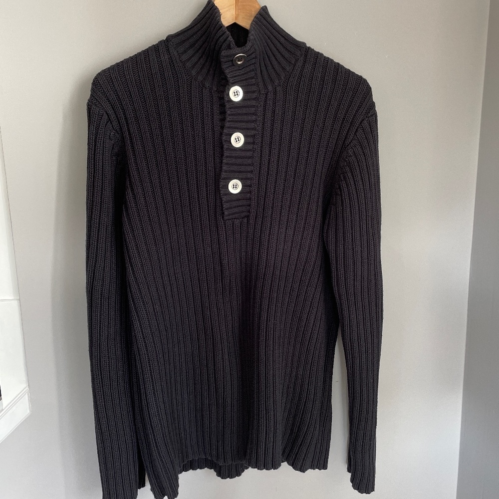 Kenneth Cole mock neck sweater black size large